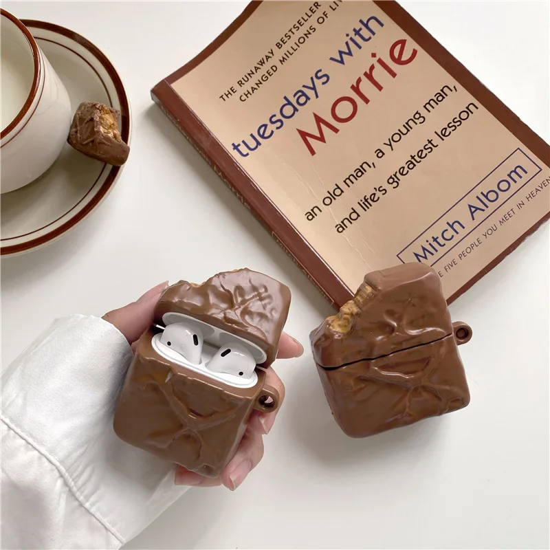 

Spoof Peanut Chocolate Case for AirPods Pro2 Airpod Pro 1 2 3 Bluetooth Earbuds Charging Box Protective Earphone Case Cover