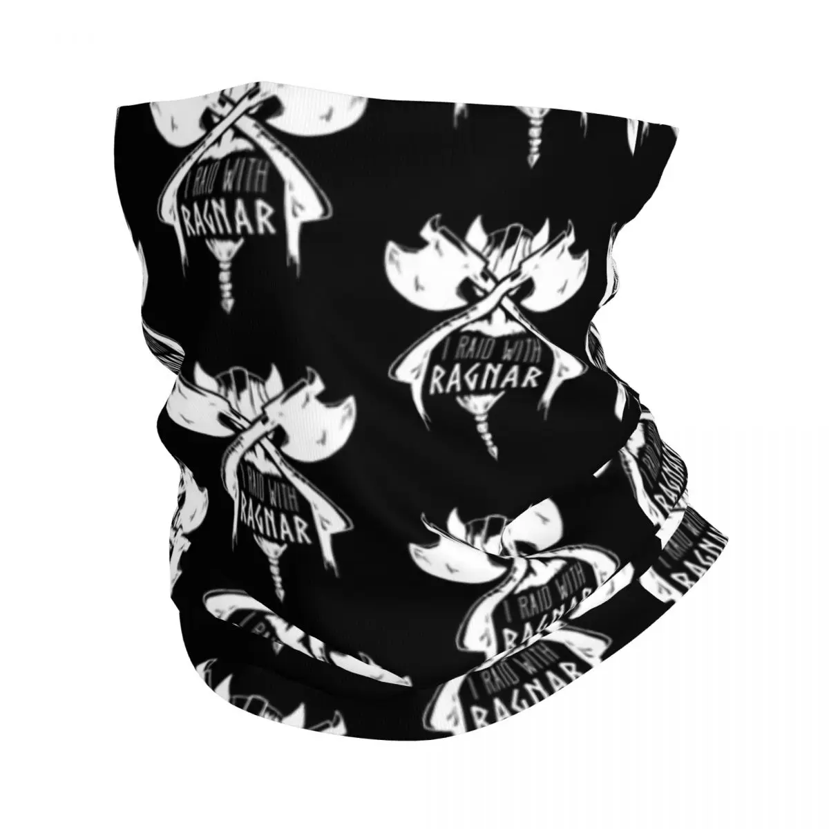 

Viking Axe I Raid With Ragnar Viking Apparel Bandana Neck Gaiter Printed Wrap Scarf Multi-use Balaclava Outdoor Sports Men Women