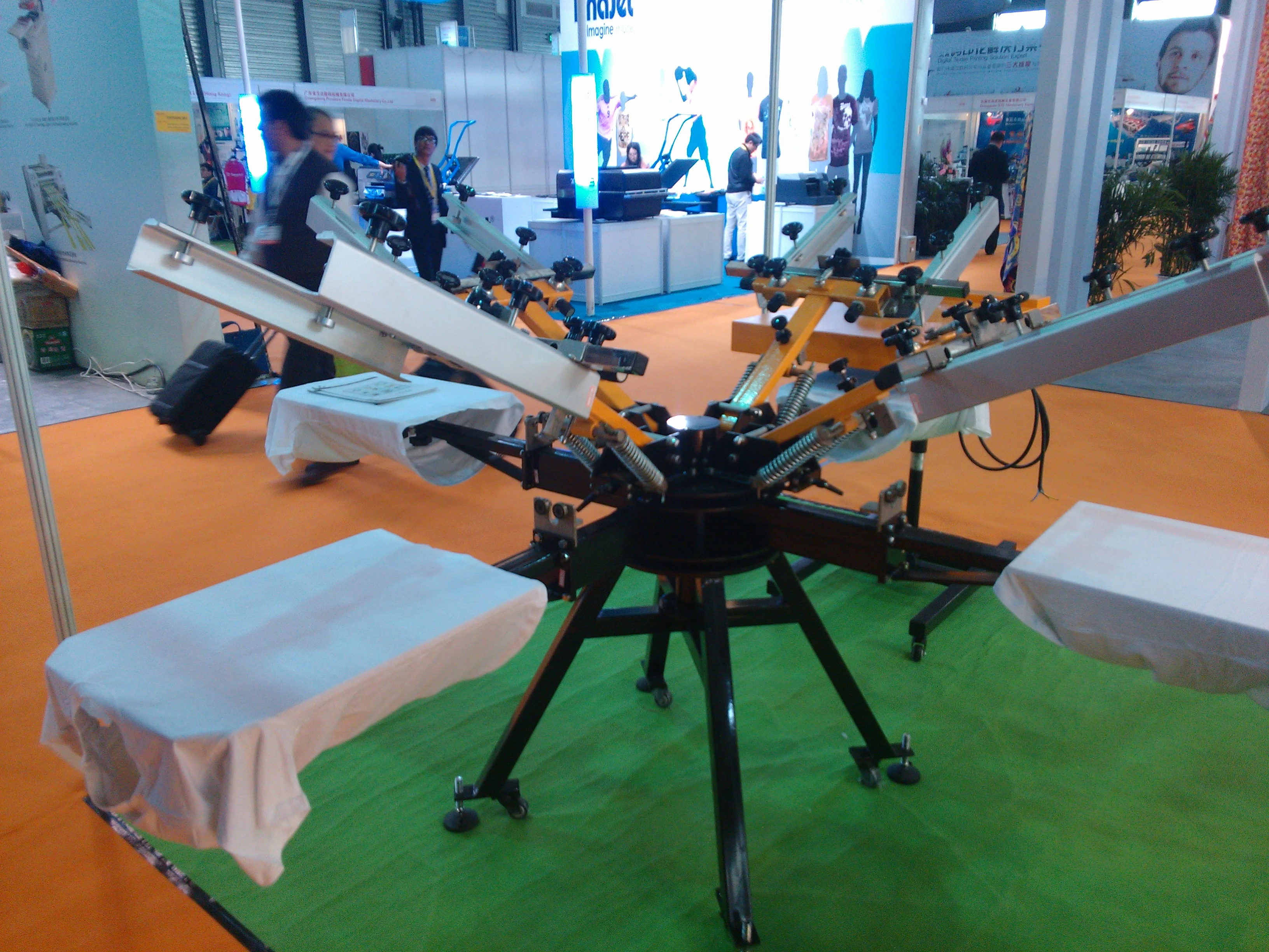 Pchter Screen Printing Оборудование Круглый трафаретный принтер Цилиндрическая