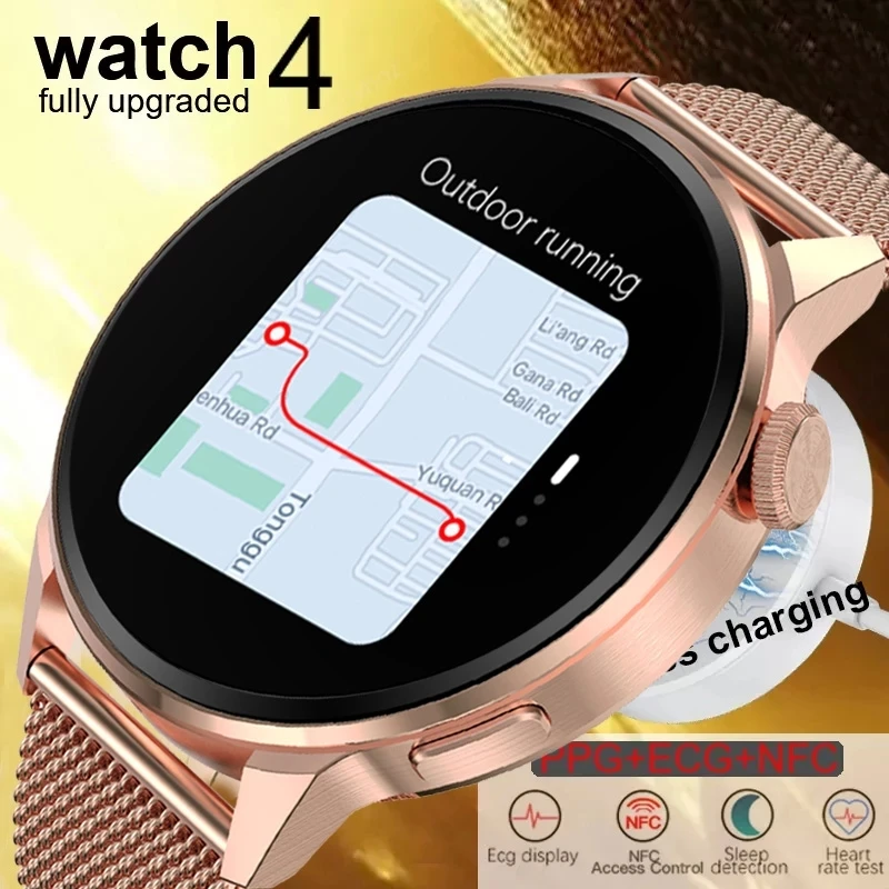 2022 New 390*390 HD Screen Smart Watch Women Bluetooth Call Heart Rate Blood Pressure Monitor NFC Sm