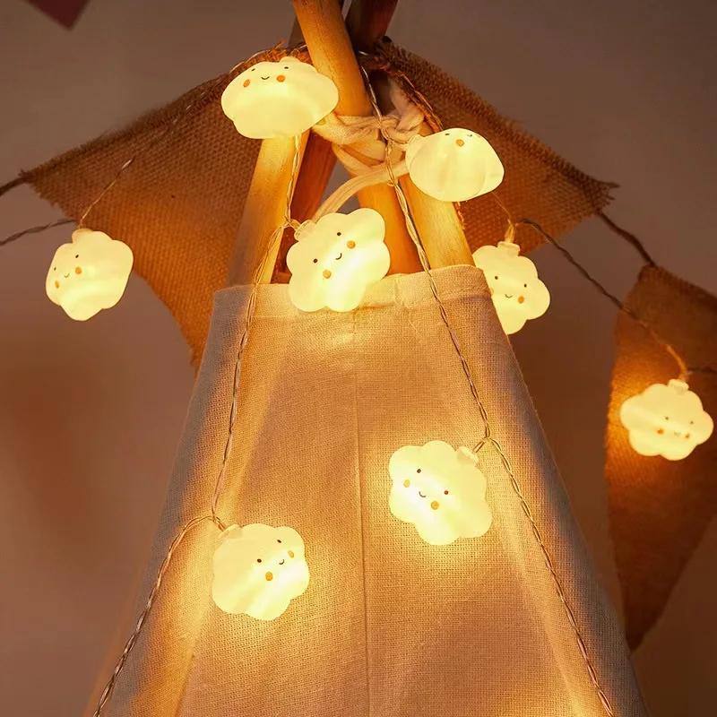 

Cartoon Smile Cloud LED Light String String Fairy Light Battery for Children Room Decoration Indoor Wedding Party Decoration