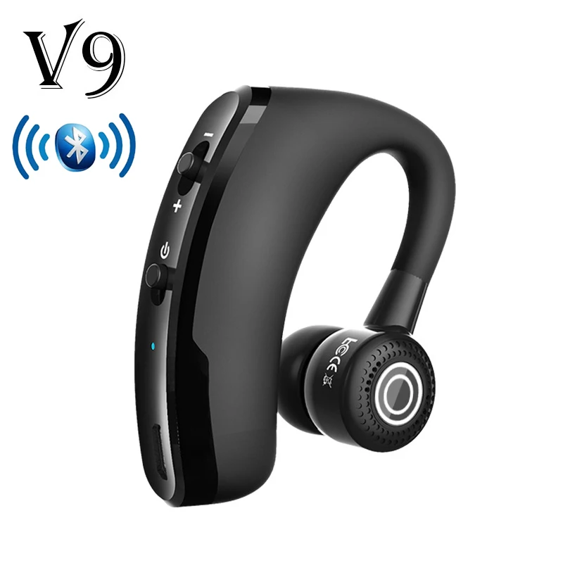 Бизнес Bluetooth V9 Ушной Крючок Беспроводные Наушники Спортивный Режим Длительного