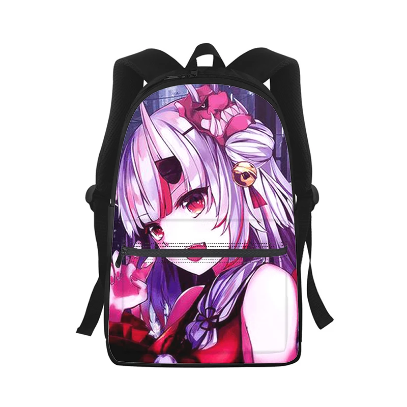 Nakiri Ayame hololive girl Men Women Backpack 3D Print Fashion Student School Bag Laptop Backpack Kids Travel Shoulder Bag