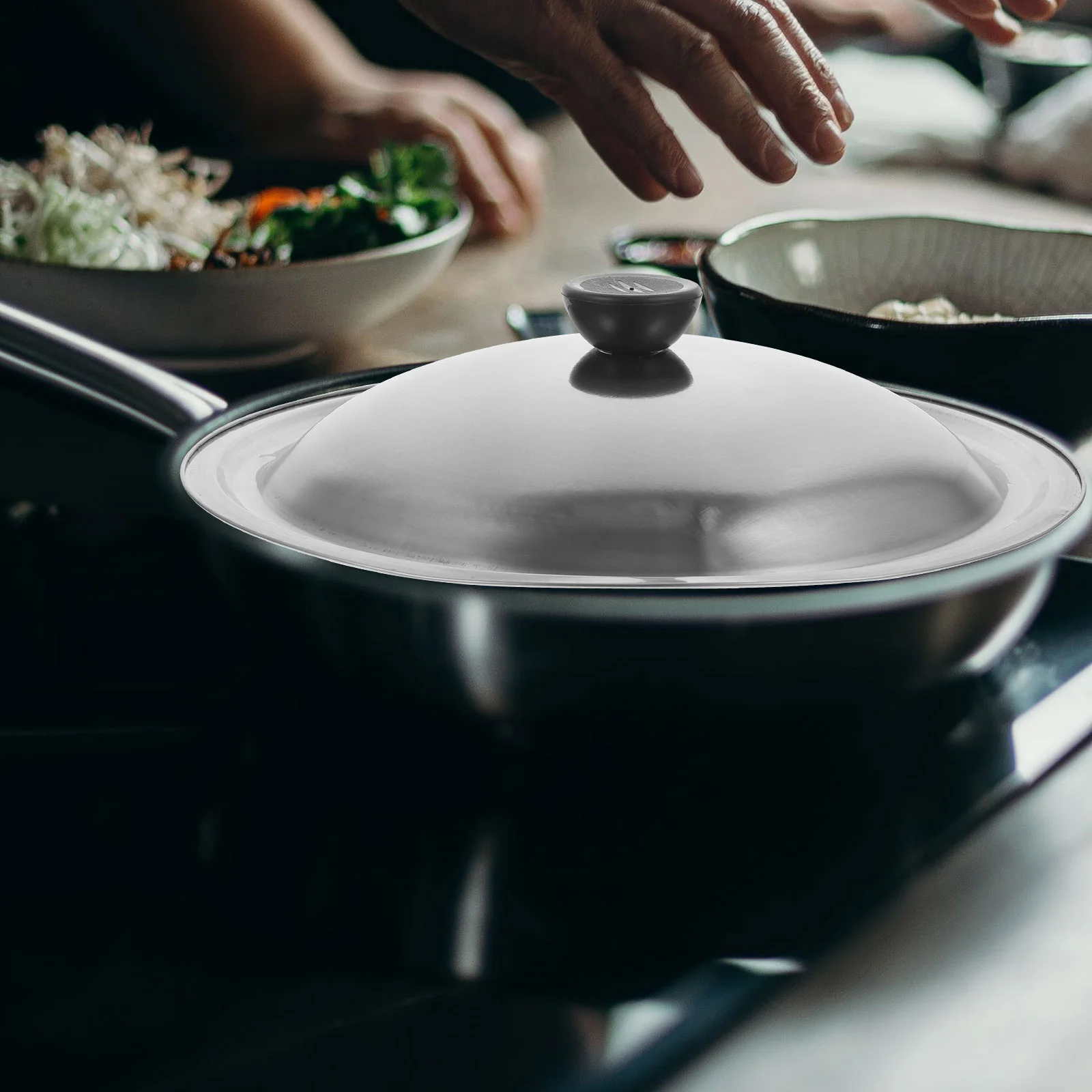 Сменная крышка кастрюли универсальная сковорода из нержавеющей стали вок