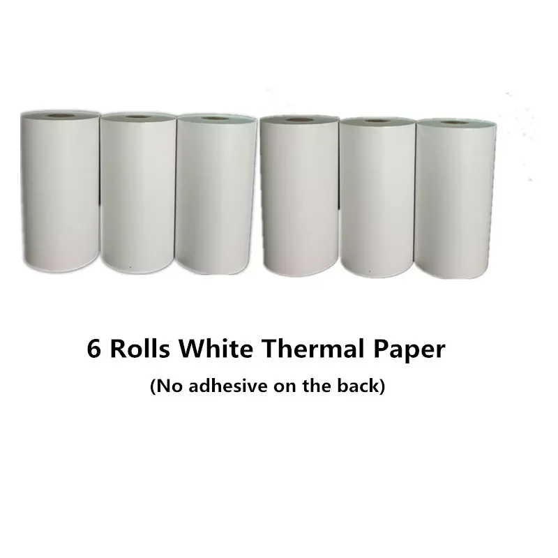 

HQ 6 Rolls Peripage Thermal Photo Paper Adhesive 10 Years Semi-Transparent for Paperang Memobird Photo Printer Consumables Papel