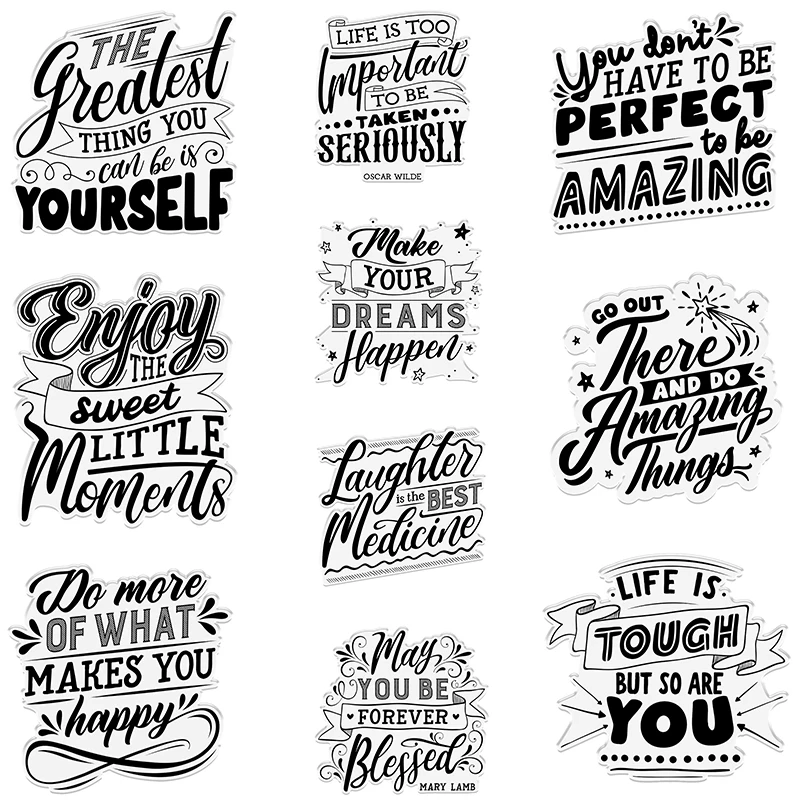 

Word Series Warming Blessings Clear Stamps for Scrapbooking and Letter Card Making Paper Craft 2022 New Transparent Silicone