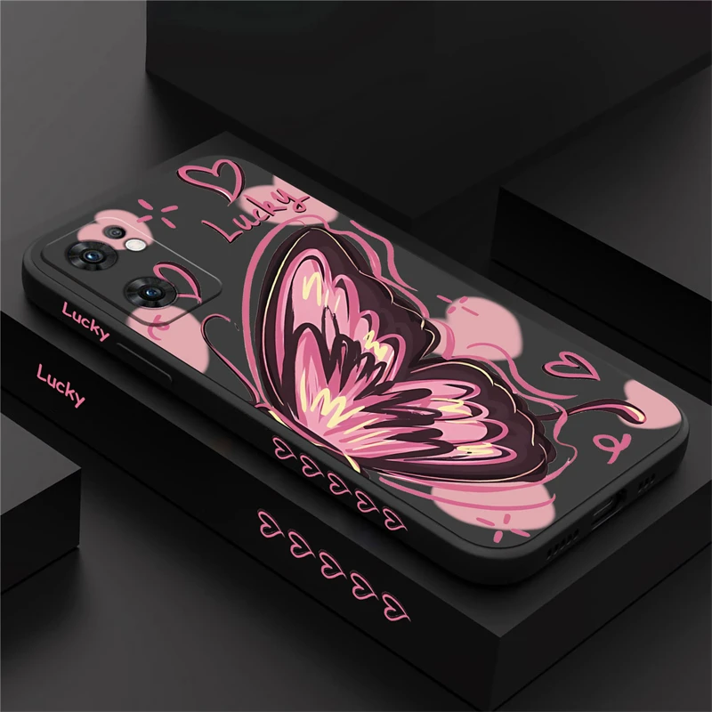Чехол для телефона OPPO Find X3 Neo X3Pro X5 Lite R17 R15 Pro R9 R9S Plus F9 F11 Fashion Liquid Soft Silicone Butterfly Cover