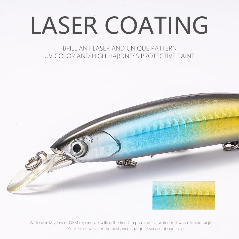 Плавающая жесткая рыболовная приманка 130 мм 22 г