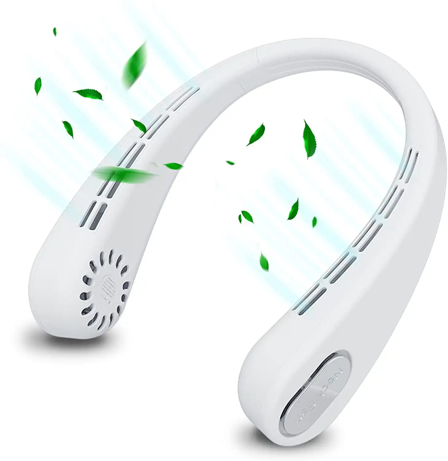 

Portable Neck Fan Hands Free Bladeless Wearable Personal Cooling Fan USB Rechargeable 3 Speeds Lower Noise 2400mAh Battery Opera