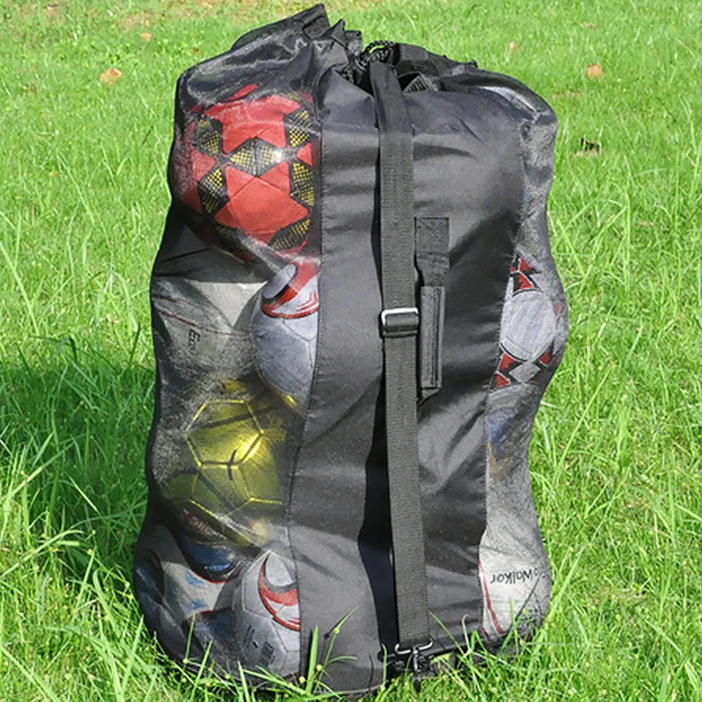 

Football Carrying Basketball Soccer Mesh Drawstring Net Waterproof Storage Bag Sack Volleyball Outdoor Sports Ball Extra Large
