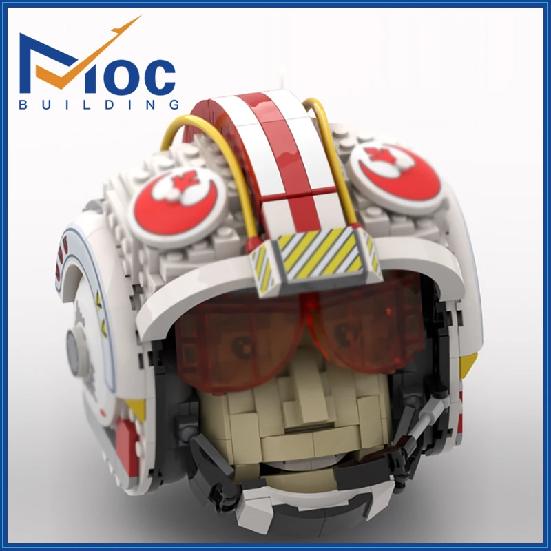 

Star Movie L-Skywalker Red Five Mega Figure Moc Building Hunters Helmet Bust Building Blocks Collection Boys Toys Diy For Child