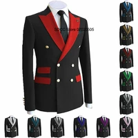 mens suit retro fashion slim wedding groom suit tuxedo 2 pieces male groomsmen coat jacket pants