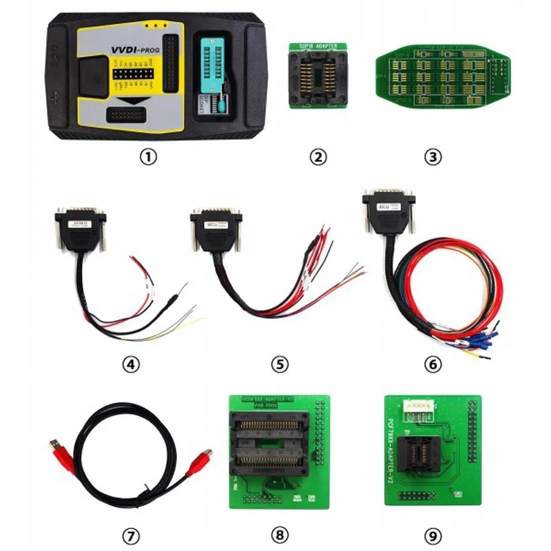 Программатор Xhorse VVDI PROG V5.1.0 с адаптером PCF79XX высокоскоростной интерфейс связи USB