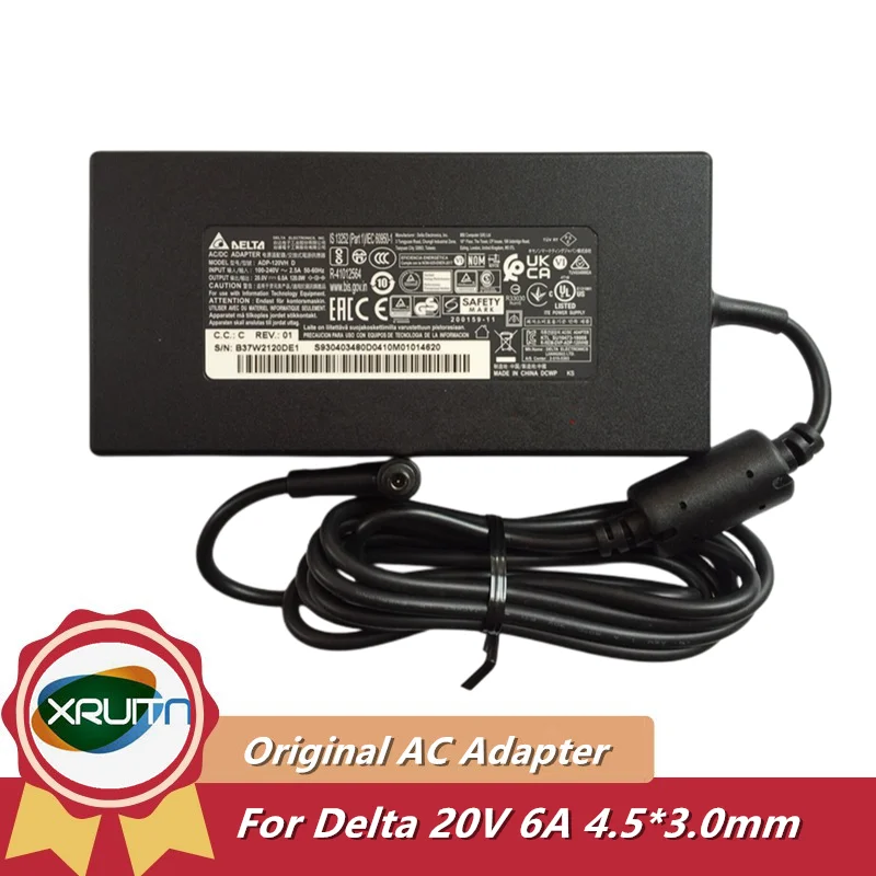 

Genuine Delta ADP-120VH D 20V 6A 120W AC Adapter Laptop Charger For MSI MS-16R5 CF63 GF63 Thin 11SC-224 Power Supply A120A055P
