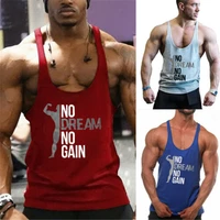 new men gym muscle bodybuilding sleeveless shirt sleeveless sporttank top singlet fitness sport print vest tops