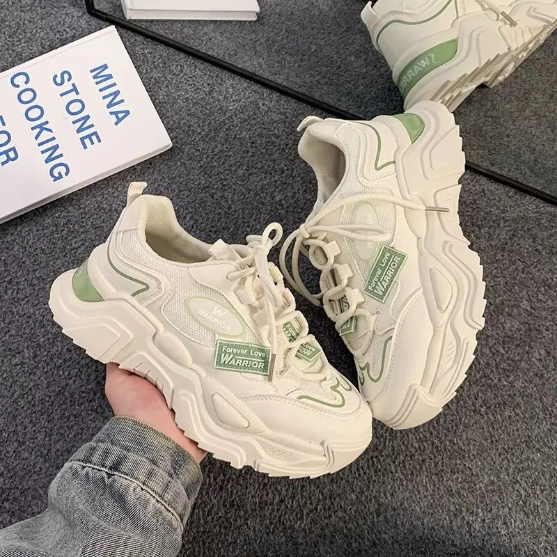 Autumn Platform Sneakers 2022 Fashion Patchwork Sports Shoes Women All-match Breathable Daily Wear Casual Ladies Footwear