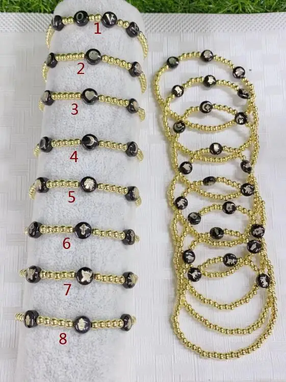 

1 шт. Луна Звезда Бабочка черный браслет из бисера браслет смешанные золотые бусины шармы браслет для женщин свадебный подарок df3s