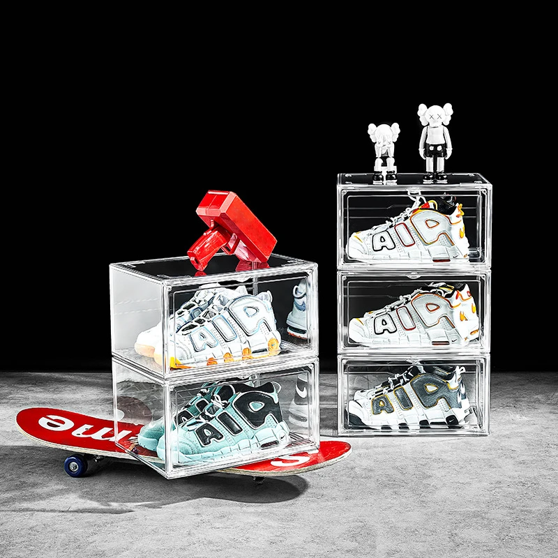 

Display Shoe Box Drawers Shoe Box Clear Stackable Shoes Organizer Boot Shoe Storage Boxes Sneaker Storage Container