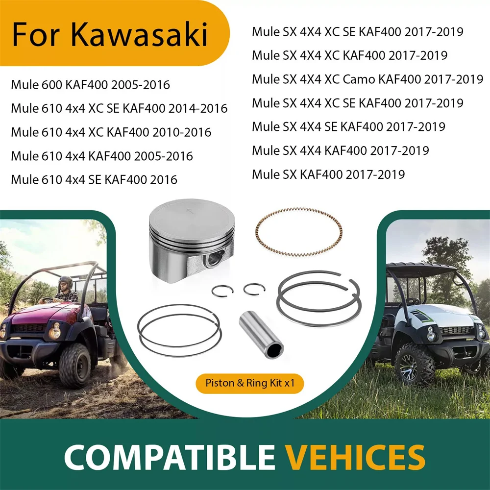 Комплект для ремонта двигателя, прокладки поршня и шатун для Kawasaki Mule 600 610 SX KAF400 2005-2019 (art.: 3920cf91a64fc) - 3920cf91a64fc