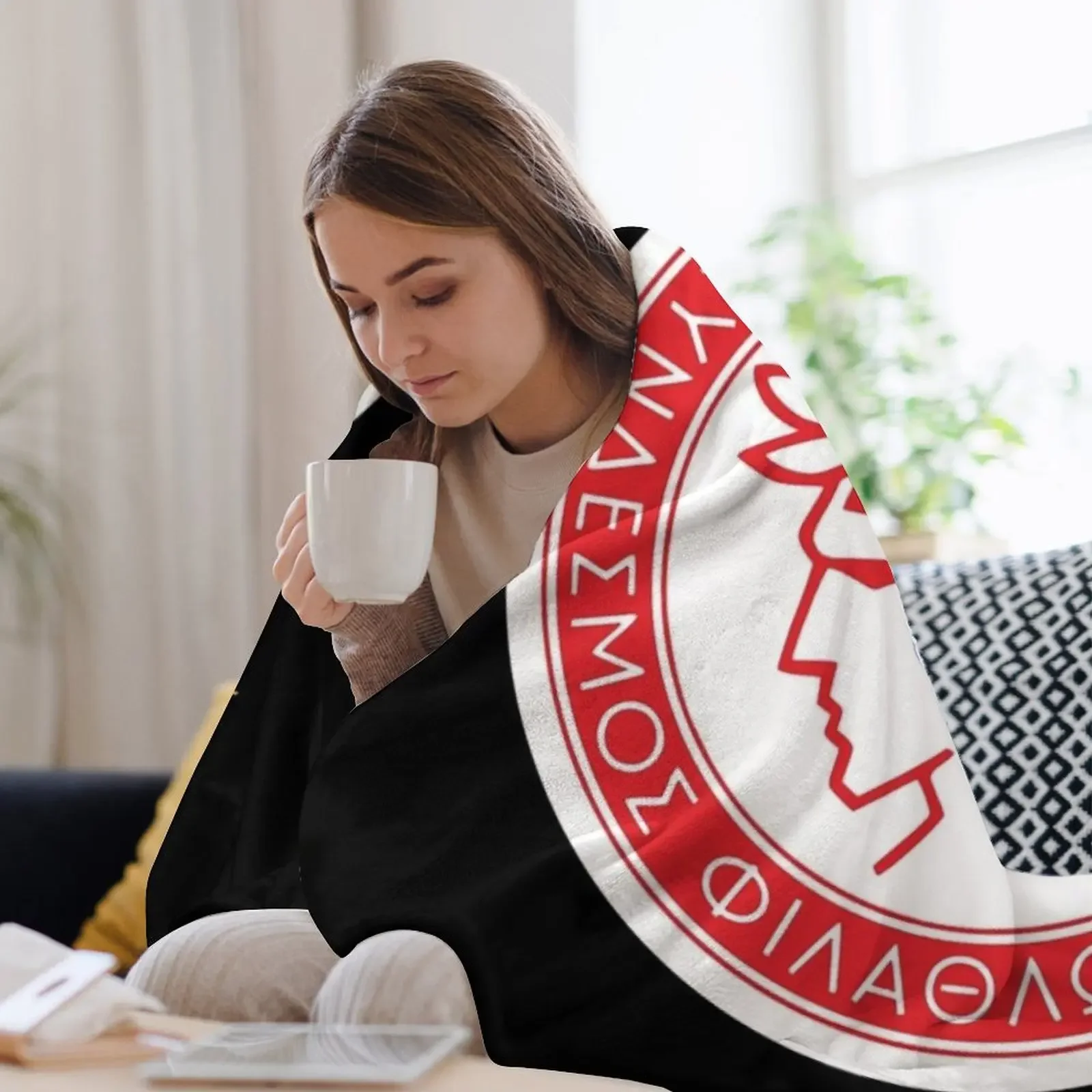 Винтажное одеяло Olympiacos FC Fleece