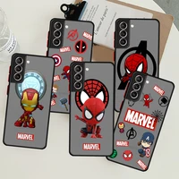 marvel spiderman iron man captain groot matte case for samsung galaxy s22 s20 s21 fe s10 s9 plus note 20 ultra 10 phone fundas