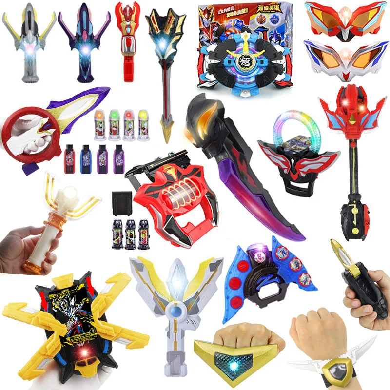 

2021 Sell Like Hot Ultraman Trigger GUTS Sparklence 42cm King Sword Action Figures Model Children Weapon Props Acousto-optic Toy