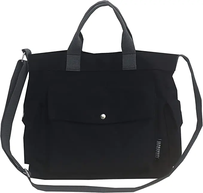 

Fashion Canvas Crossbody Tote Shoulder Purse Bag for Women and Men with Multi-pocket for Shopping, Travel and Work