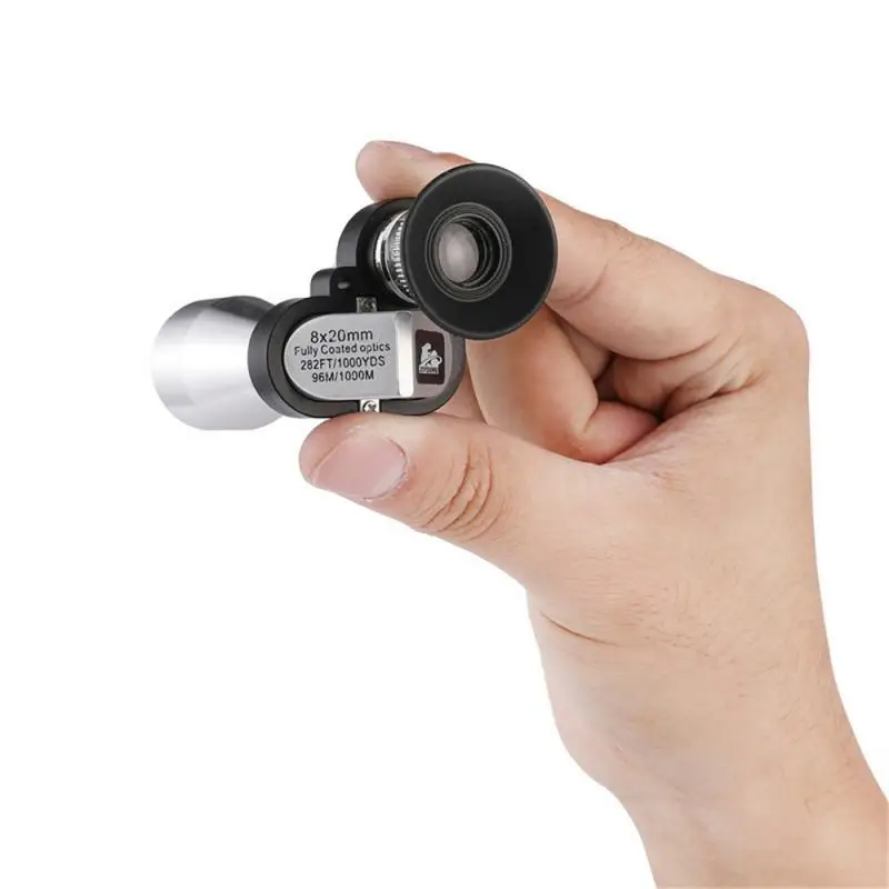 

8x20 HD Night Vision Mini Pocket Zoom Monocular Outdoor Portable Telescope for Hunting Camping Mountaineering Hike Birdwatching