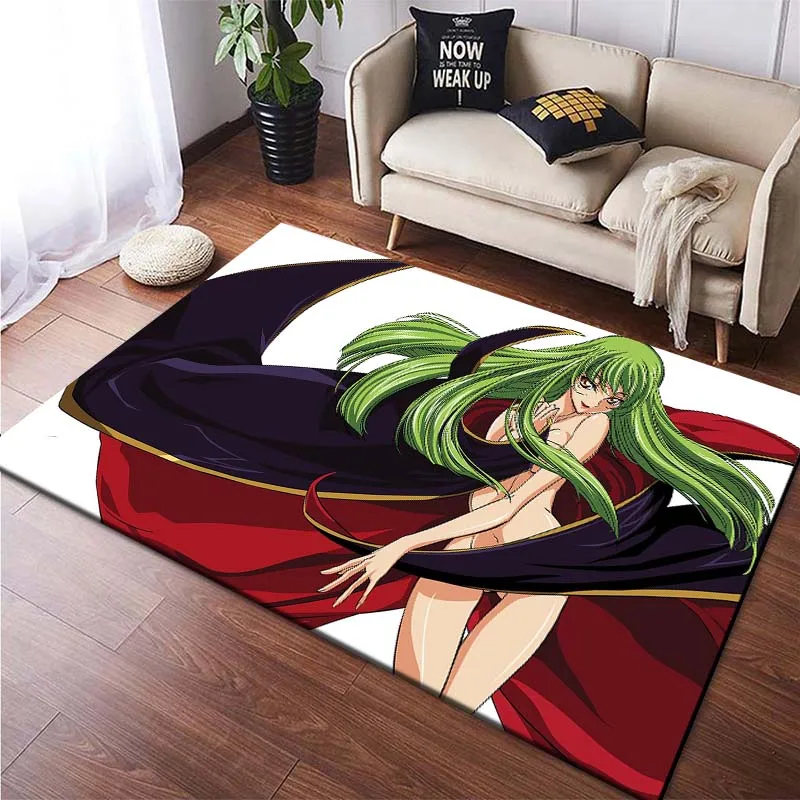 

Code Geass C.C.&Lelouch Anime Printed cartoon Floor Mats Carpets for Bedroom Living Room Home Decoration Rugs Soft Mat Area