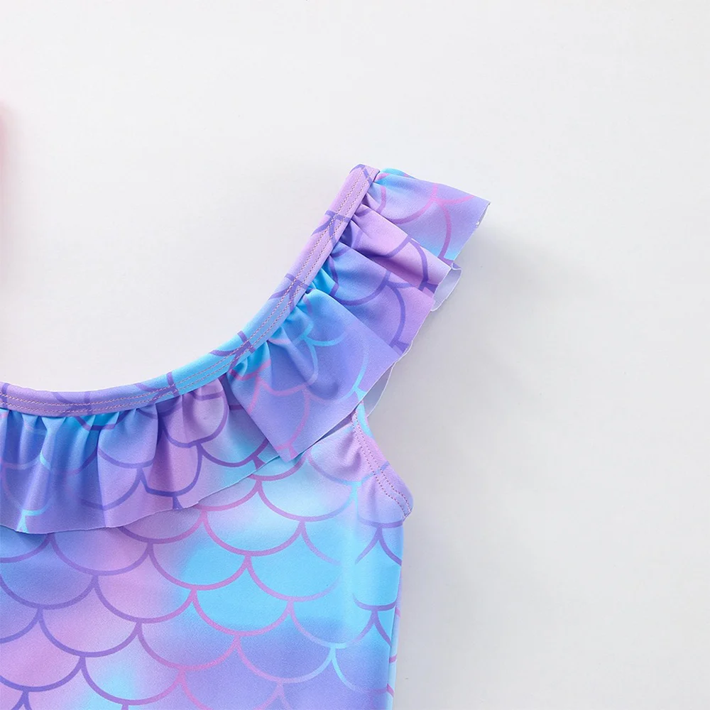 Купальник Pompompurin для девочек модный цельный купальный костюм в виде рыбьей чешуи