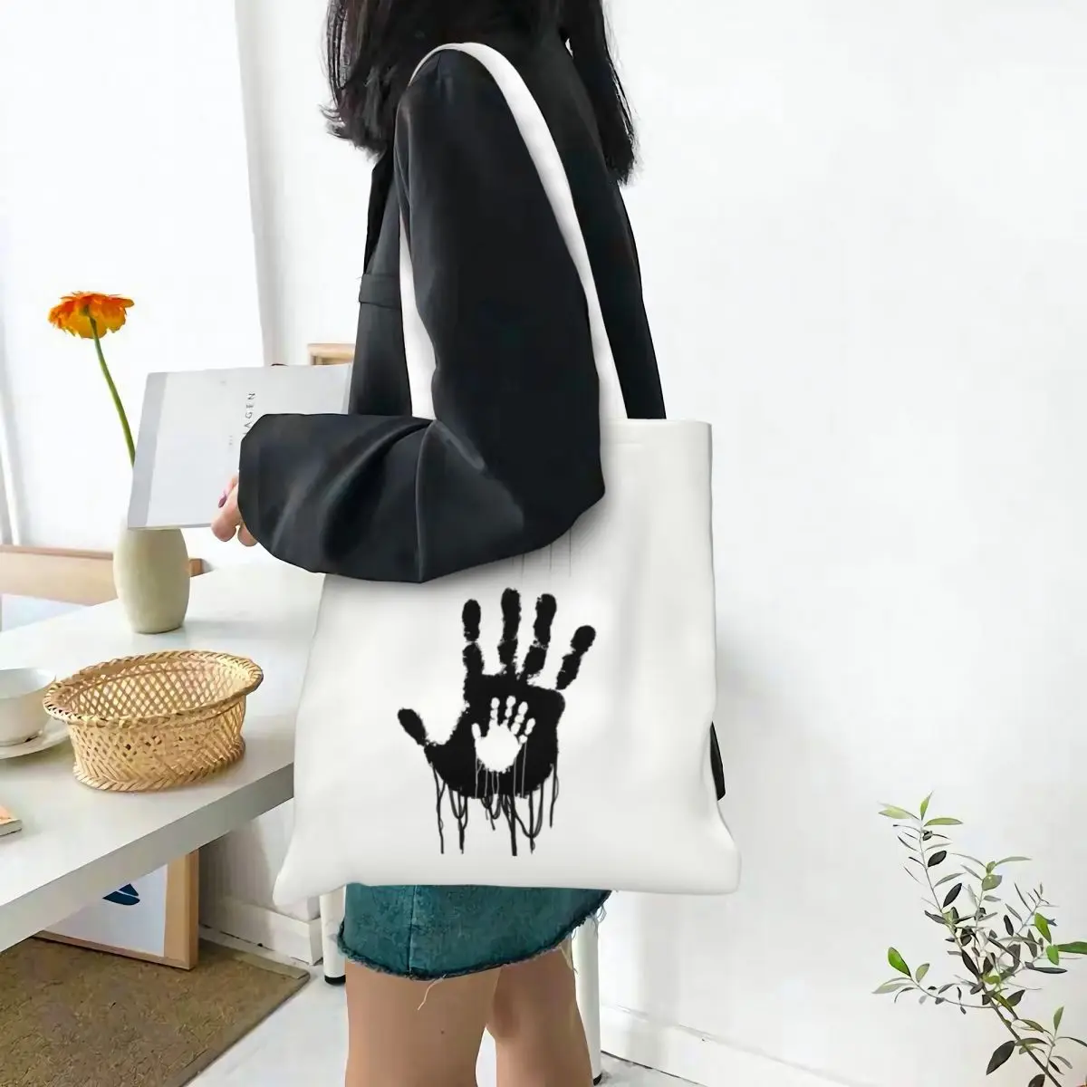 Фото Death Stranding Hand Tote Bags Women Handbag Foldable Student Kojima Productions Shoulder Bag Reusable Shopping Bag №2