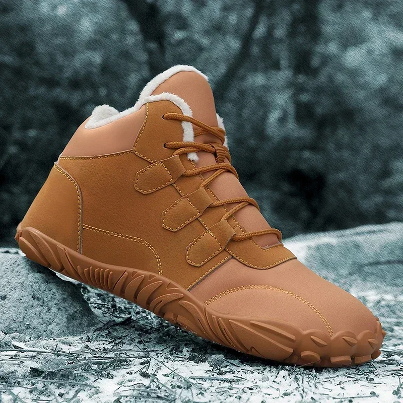 Мужские ботинки новинка 2024 зимние тапочки теплая мужская обувь
