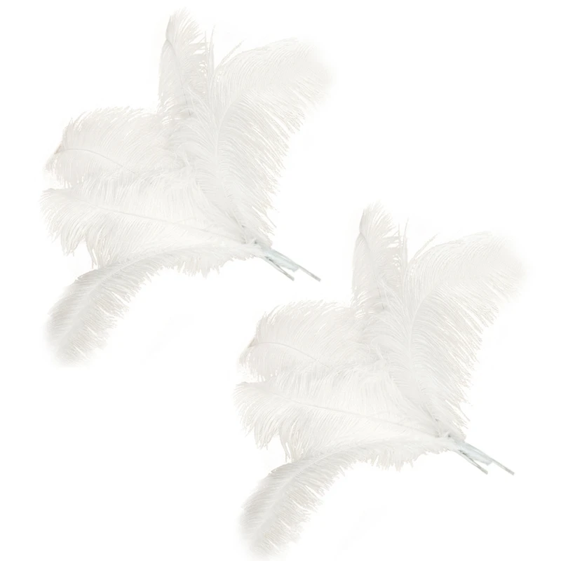 

20 Pcs Natural Ostrich Feathers Wedding Party Decoration White 45-50Cm
