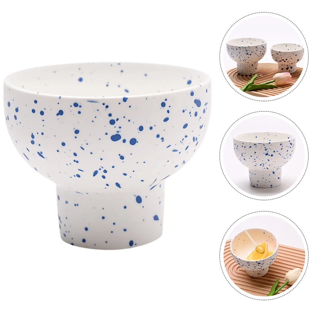 

Footed Ice Cream Dessert Bowl Ceramic Bowl Cup Food Dessert Serving Dish