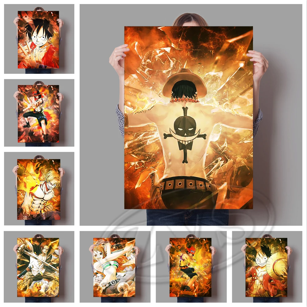 

Wall Art One Piece Canvas Paintings Portgas D Ace Home Decor Shanks Picture Anime Hd Prints Modern Poster For Bedroom Modular
