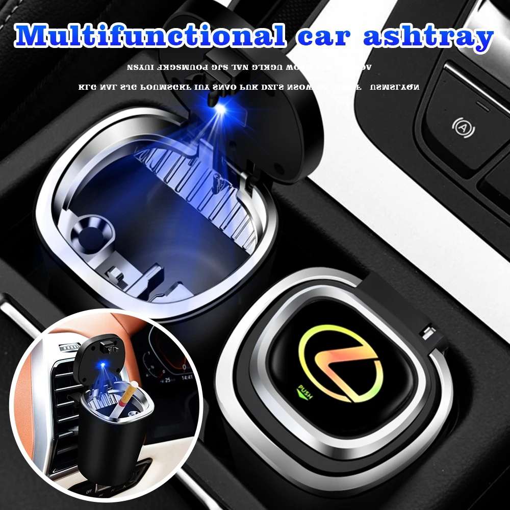 

NEW Car Ashtray Multifunctional With Led Lights With Logo Creative For Lexus CT200h IS300H ES250 ES300h IS250 IS200 GS300 GS460