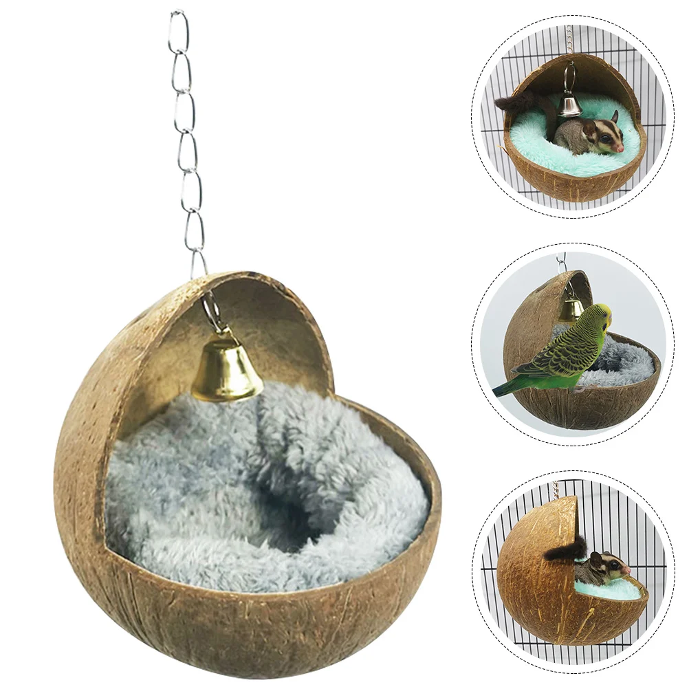 

Bird Parrothouse Natural Bed Crafted Cagehanging Accessory Delicatesuspending Hotel Window Viewinglifelike