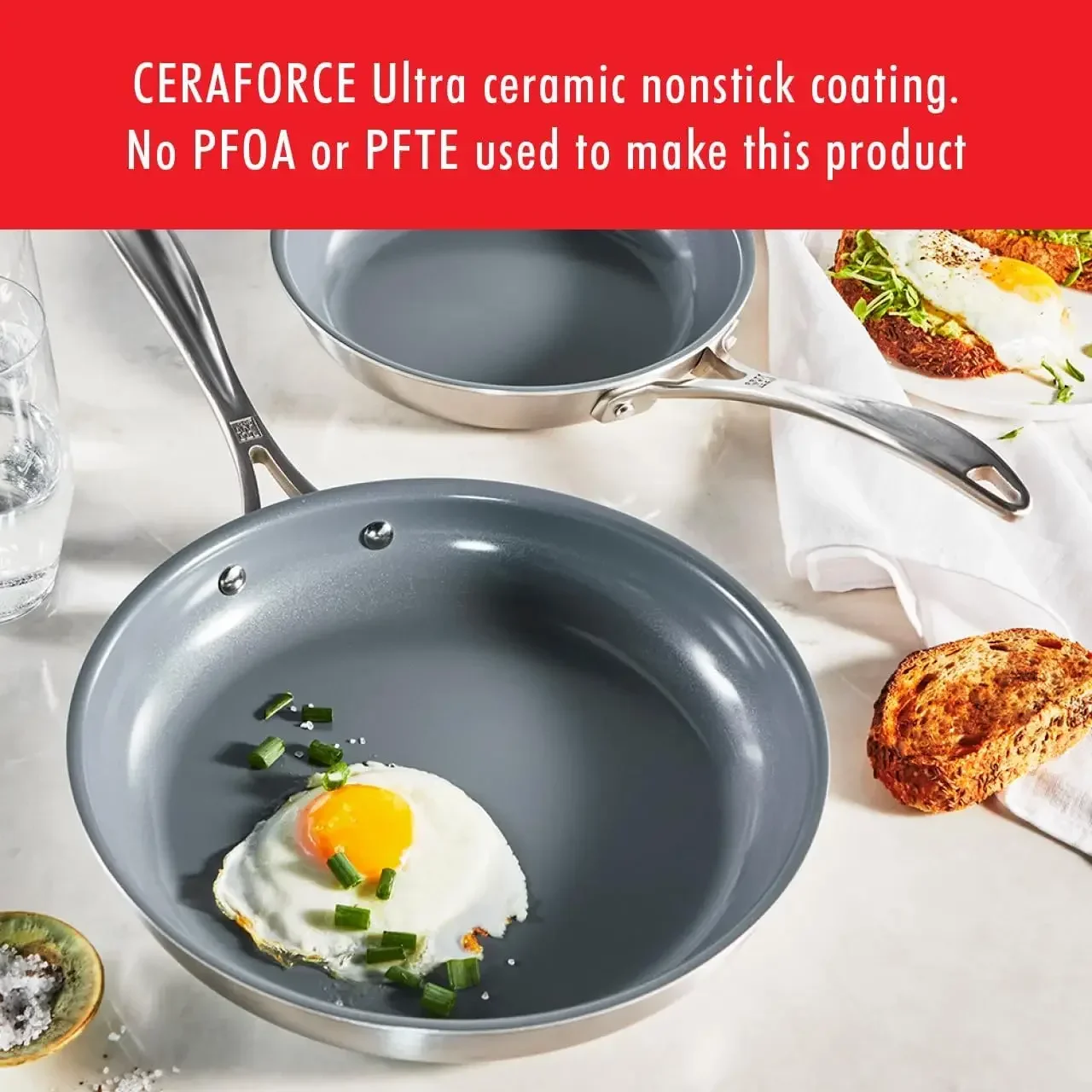 Spirit 3-слойный набор из 10 керамических кастрюль и сковородок с антипригарным