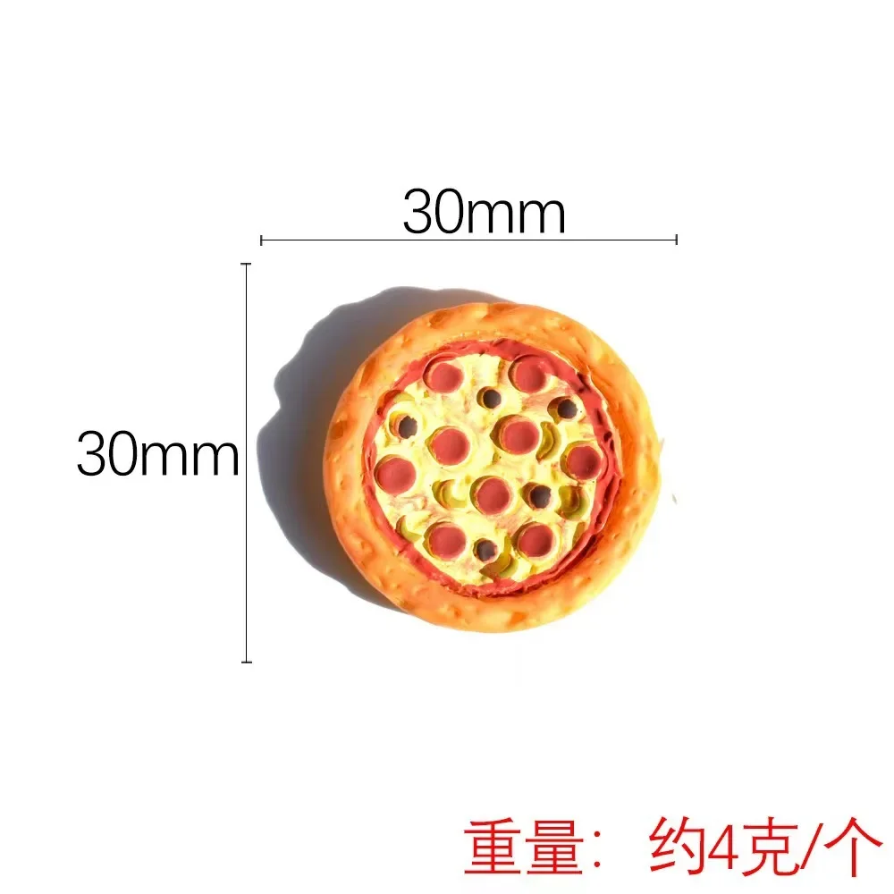 Новый кавайный полимерный мини-пицца DIY Детали для декора Фигурки Кабошон с плоской задней частью Миниатюрные принадлежности для скрапбукинга Подвески Материал для рукоделия Декоративный