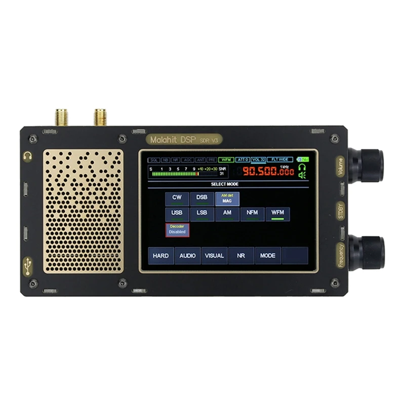

1.10C 3.5 Inch 50KHz-2GHz Malachite DSP SDR Radio Receiver with Extended Enhance Version for 2 Antennas