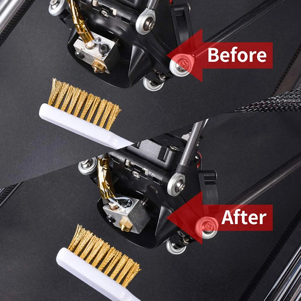Инструмент для чистки 3D-принтера медная проволока зубная щетка ручка