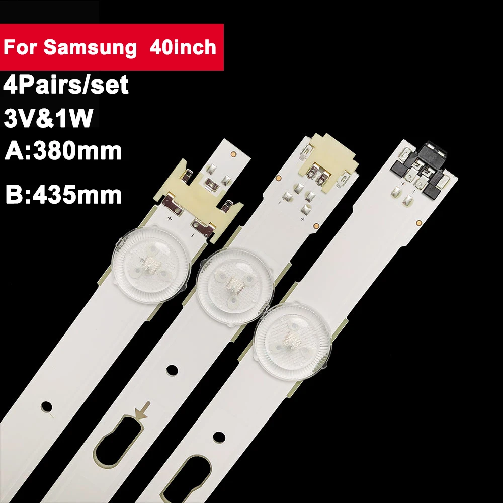 

4Pairs 3V Led TV Backlight Bar For Samsung 40inch V5DF-400DCA-R2/S_5J63_40_FL_L5_REV1.7_150108_LM41-00117N UA40J6300 UE40J6300