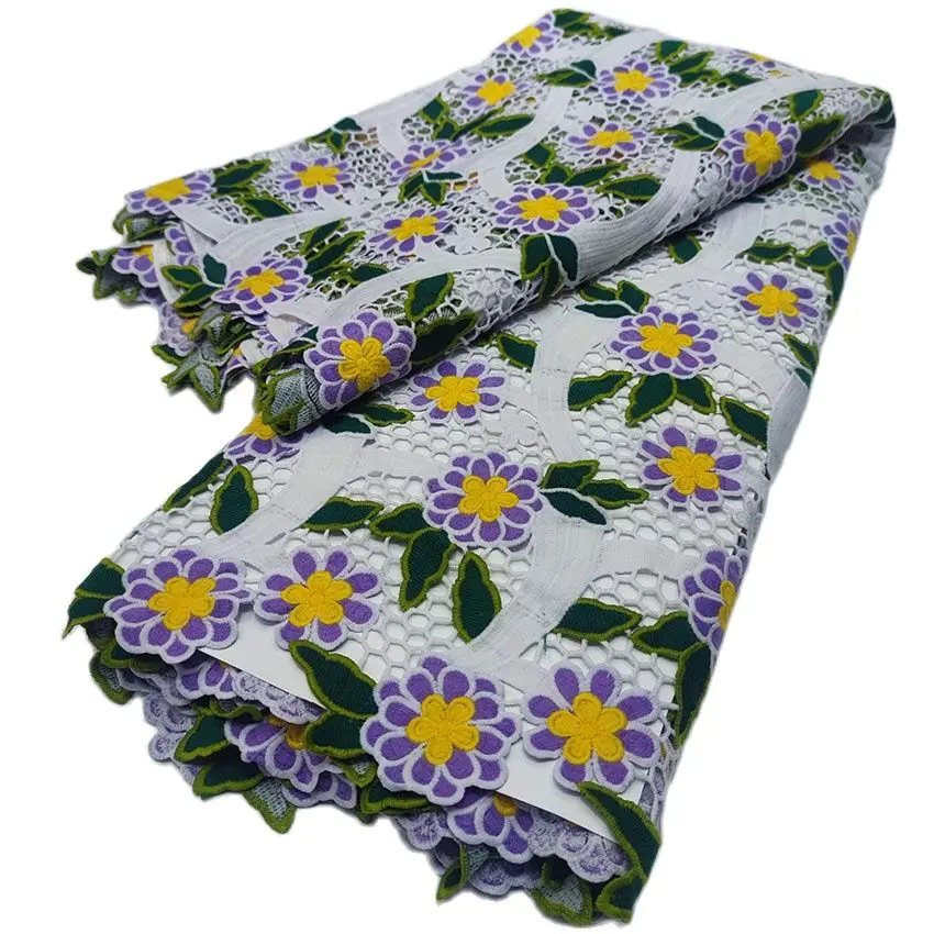 

Красивый африканский тюль из Анкары, сетка, вышитая французская кружевная ткань, текстиль 5 ярдов/лот ZYYZ22028