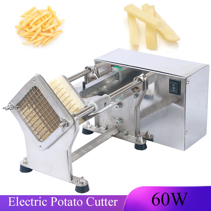 

Electric Potato Cutter Machine 3 Blades 7/10/14MM Commercial Taro Pumpkin Winter Melon Cucumber Kitchen Equipment 110-220V