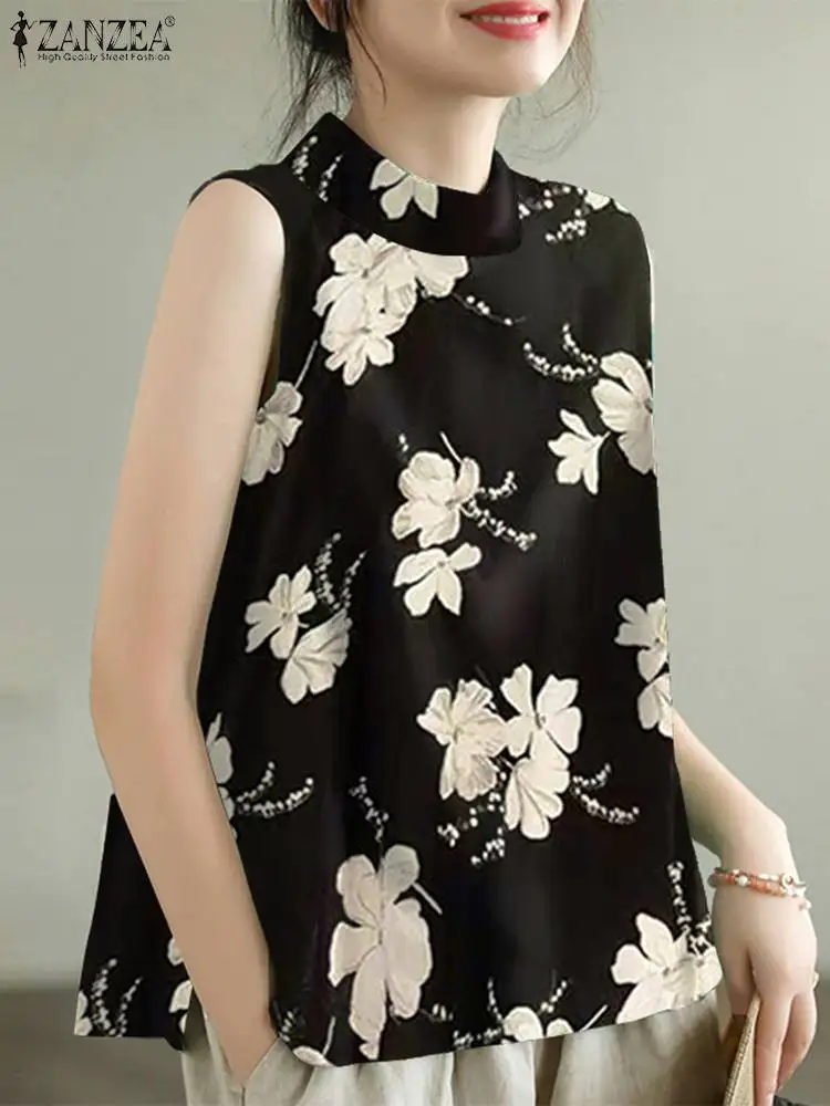 Женский богемный летний топ с цветочным принтом Элегантная Модная рубашка без