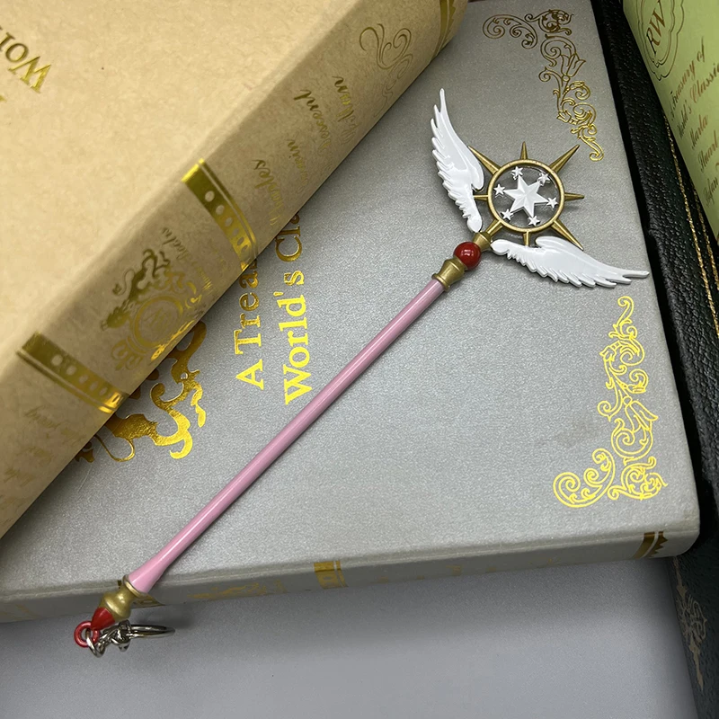 

17cm Star Form Sealing Wand Cardcaptor Sakura Kinomoto Sakura Japanese Anime Peripherals Metal Weapon Keychain Toy for Girl Gift