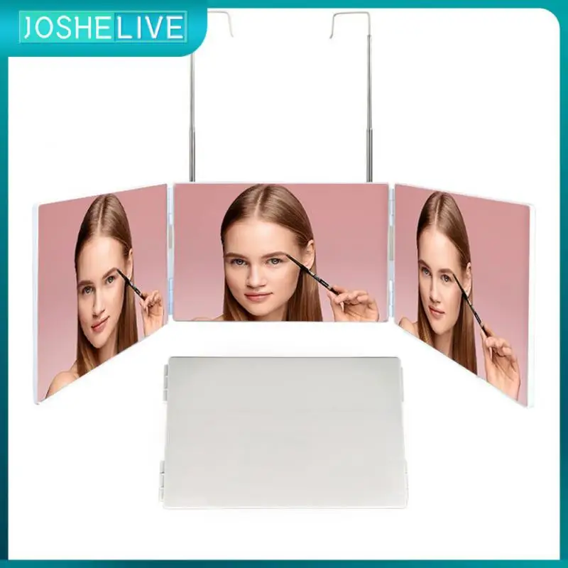 

Portable Trifold Self Haircut Mirror Adjustable New Trifold Mirror 360-degree Viewing Angle Self Hairdressing Mirror Foldable