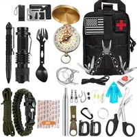 wilderness adventure survival gear military tactical gear survival kit outdoor camping hiking hunting fishi sos first aid kit