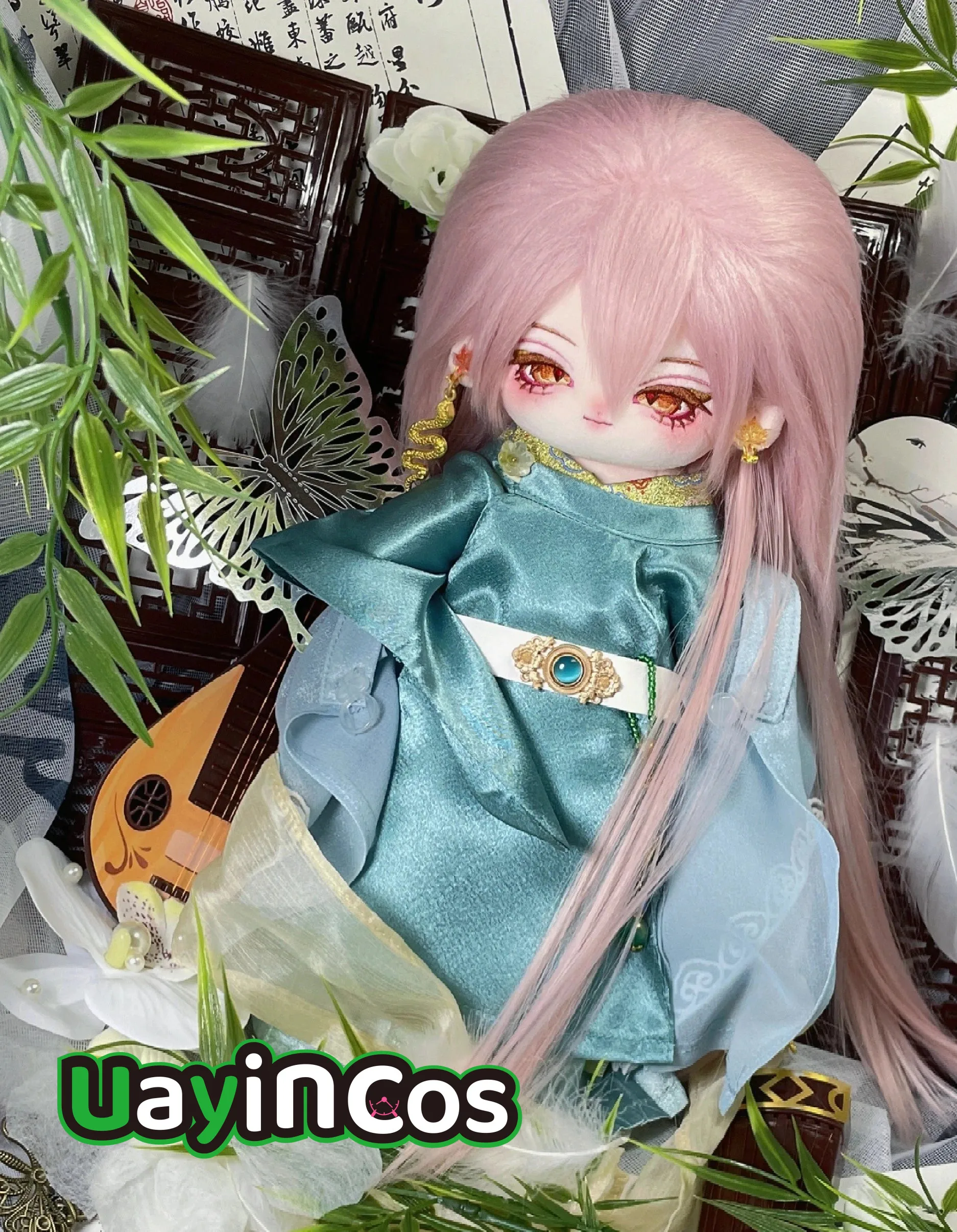 Аниме zhu zui Ангел Монстр принцесса девочка розовый парик набивные волосы 30 см