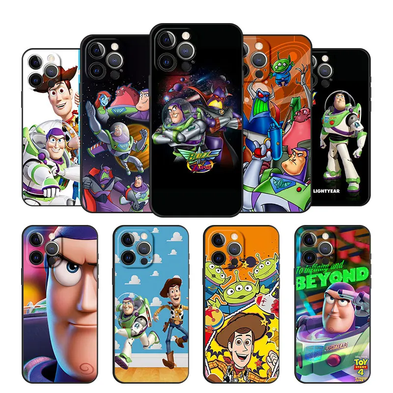 

Cover Case for iPhone 11 12 13 Mini Pro Max SE 2020 11Pro 12Pro 13Pro Japan Bag Shell Cell Protection Coque Buzz Lightyear Cute